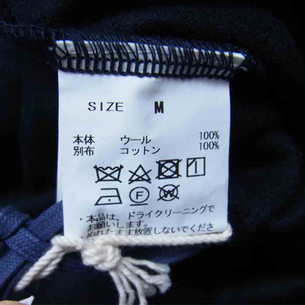 クオン 1702CS01 ショルダーパッチ モックネック ウール ニット ダークネイビー系 M【新古品】【未使用】【中古】