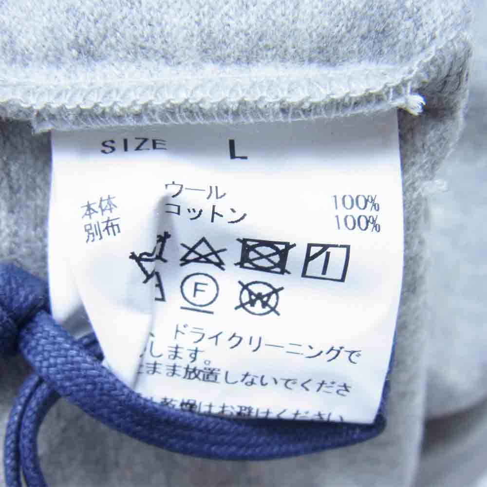 クオン 1702CS01 ショルダーパッチ モックネック ウール ニット グレー系 L【新古品】【未使用】【中古】