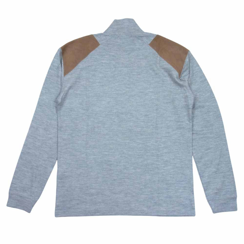 クオン 1702CS01 ショルダーパッチ モックネック ウール ニット グレー系 XL【新古品】【未使用】【中古】