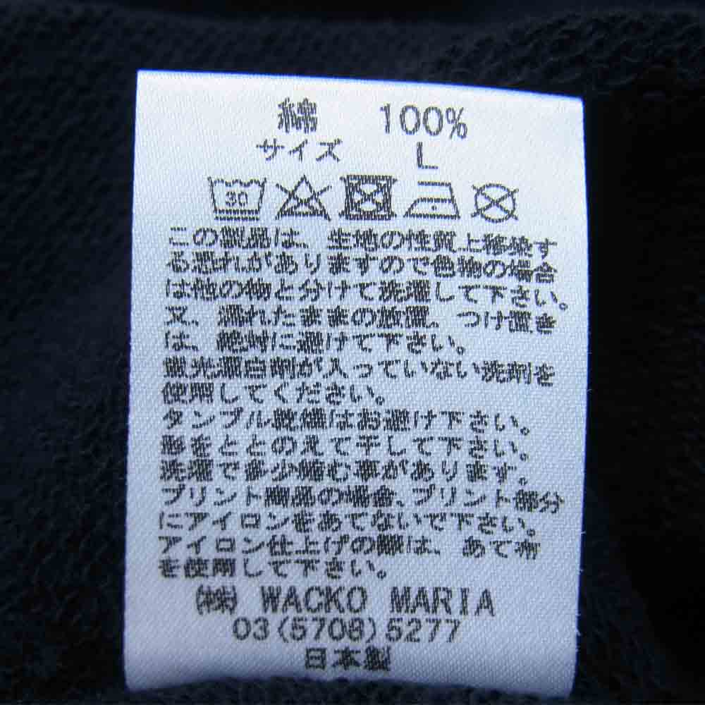 WACKO MARIA ワコマリア 17FWE-WMC-SS01 FULL ZIP HOODED SWEAT SHIRT フルジップ フーディー パーカー ブラック系 L【新古品】【未使用】【中古】