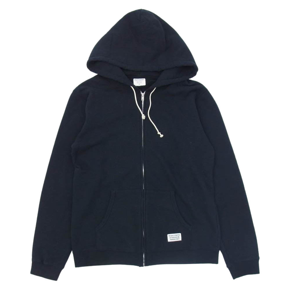 WACKO MARIA ワコマリア FULL ZIP HOODED SWEAT SHIRT フルジップ フーディー パーカー ブラック系 XL【美品】【中古】