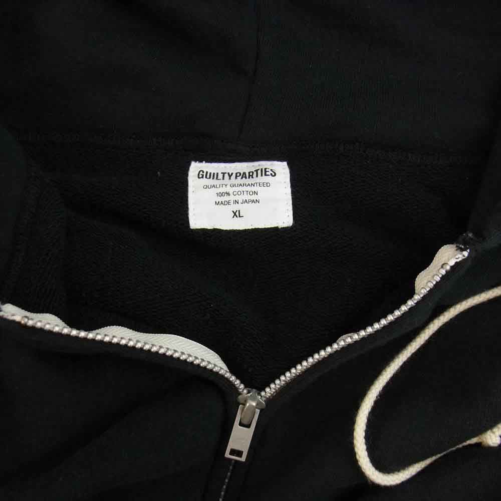 WACKO MARIA ワコマリア FULL ZIP HOODED SWEAT SHIRT フルジップ フーディー パーカー ブラック系 XL【美品】【中古】