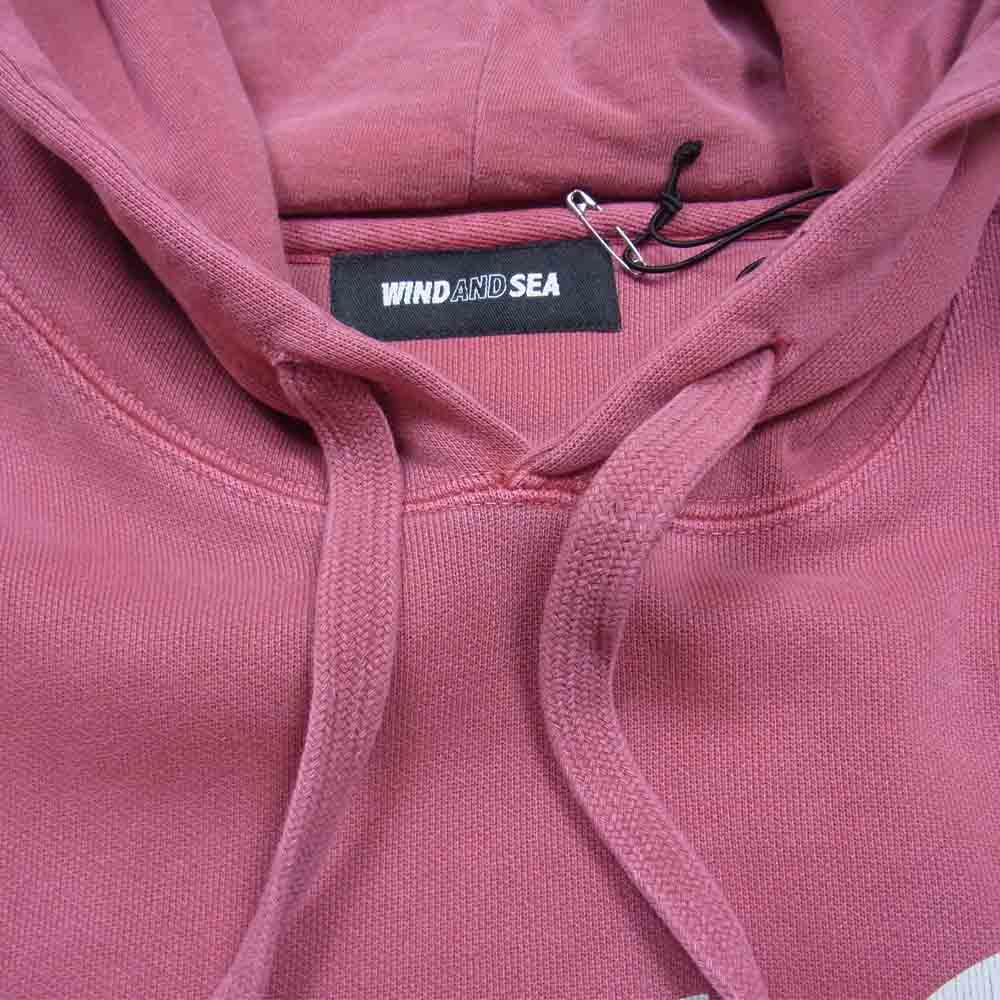 WIND AND SEA ウィンダンシー 21SS WDS-21S-TPS-03 HOODIE SEA プリント フーディー プルオーバー パーカー Crimson M【新古品】【未使用】【中古】