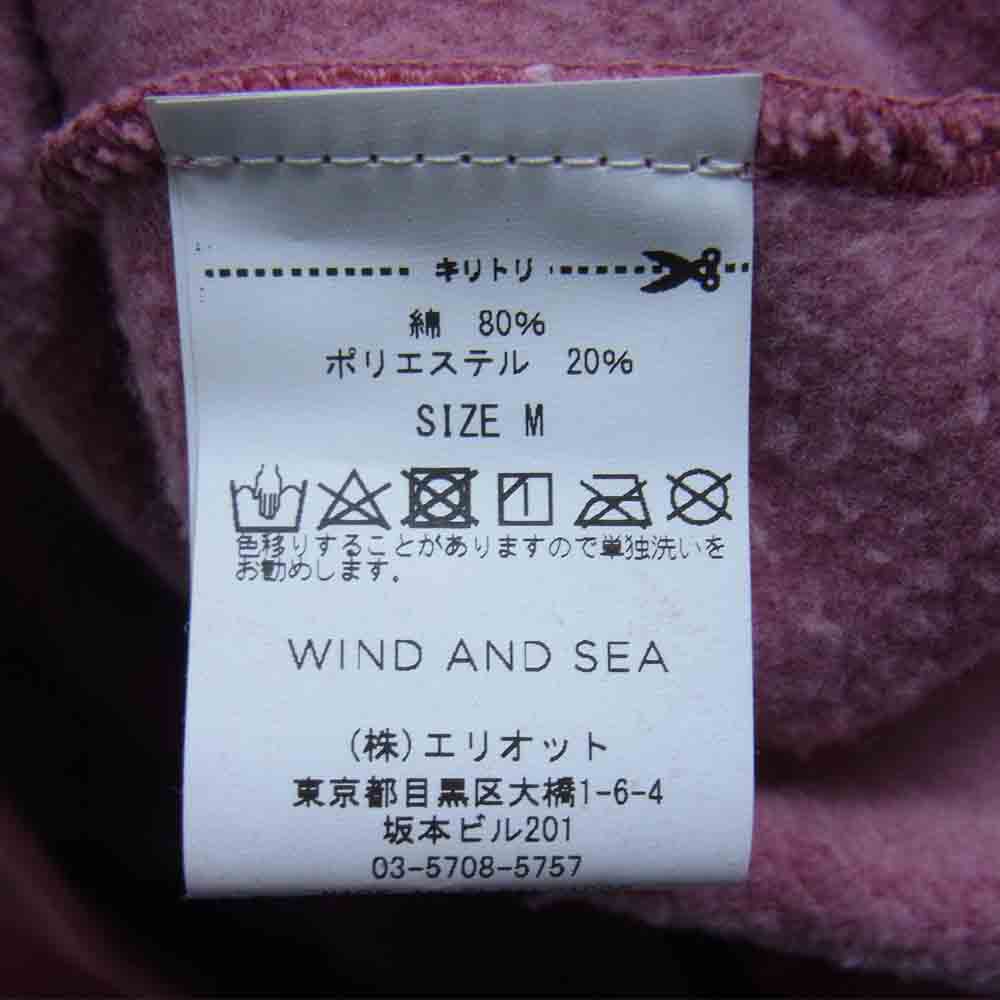 WIND AND SEA ウィンダンシー 21SS WDS-21S-TPS-03 HOODIE SEA プリント フーディー プルオーバー パーカー Crimson M【新古品】【未使用】【中古】