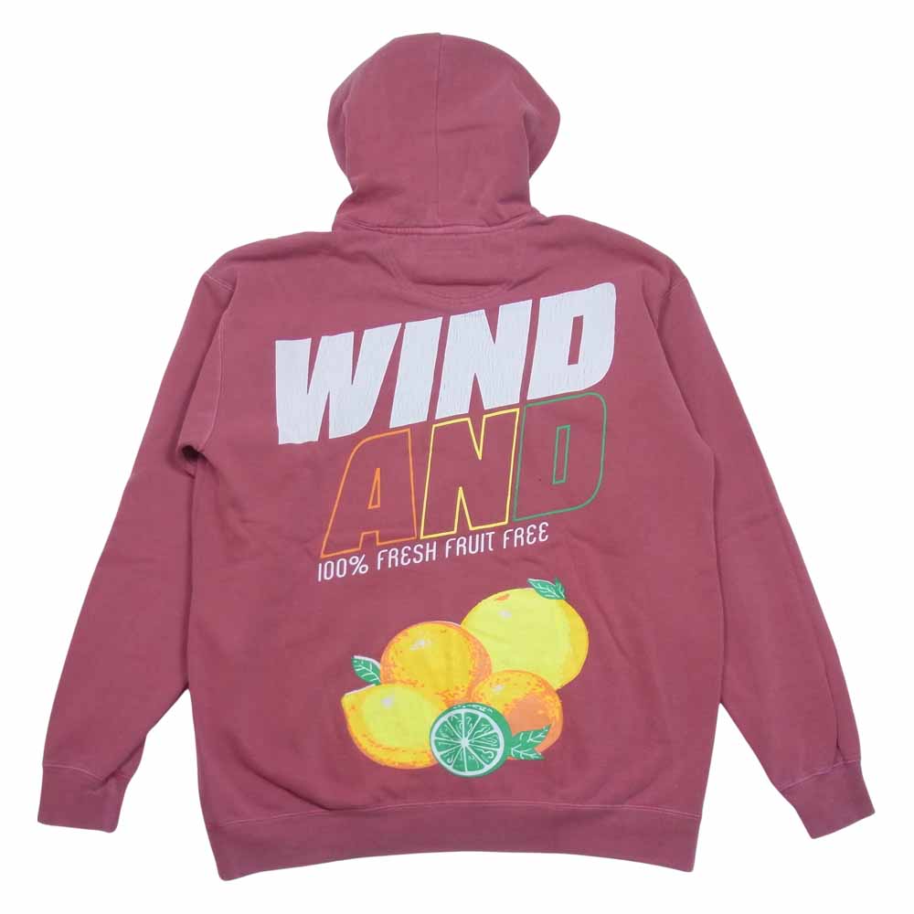 WIND AND SEA ウィンダンシー 21SS WDS-21S-TPS-03 HOODIE SEA プリント フーディー プルオーバー パーカー Crimson L【新古品】【未使用】【中古】