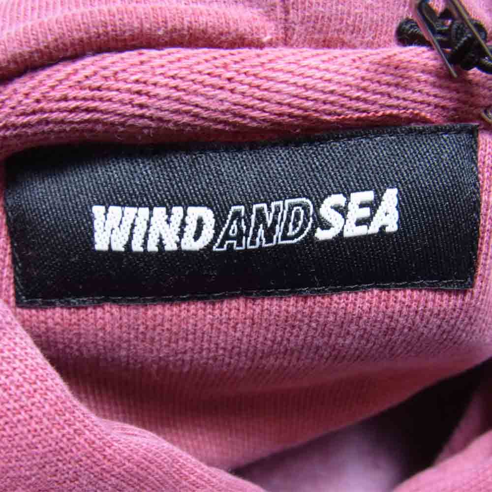 WIND AND SEA ウィンダンシー 21SS WDS-21S-TPS-03 HOODIE SEA プリント フーディー プルオーバー パーカー Crimson L【新古品】【未使用】【中古】