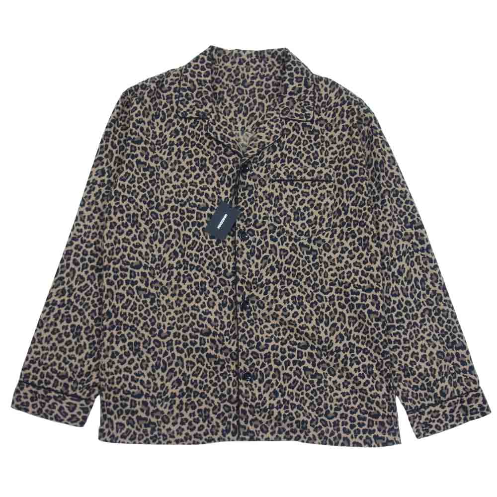 MINEDENIM マインデニム 21AW 2109-4001-67-022 FLANNEL LEOPARD PAJAMA フランネル レオパード セットアップ パジャマシャツ イージーパンツ ライトブラウン系 2【新古品】【未使用】【中古】