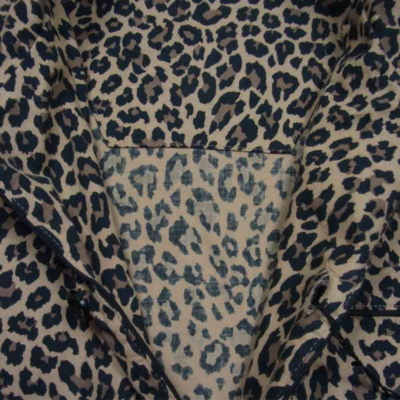 MINEDENIM マインデニム 21AW 2109-4001-67-022 FLANNEL LEOPARD PAJAMA フランネル レオパード セットアップ パジャマシャツ イージーパンツ ライトブラウン系 2【新古品】【未使用】【中古】