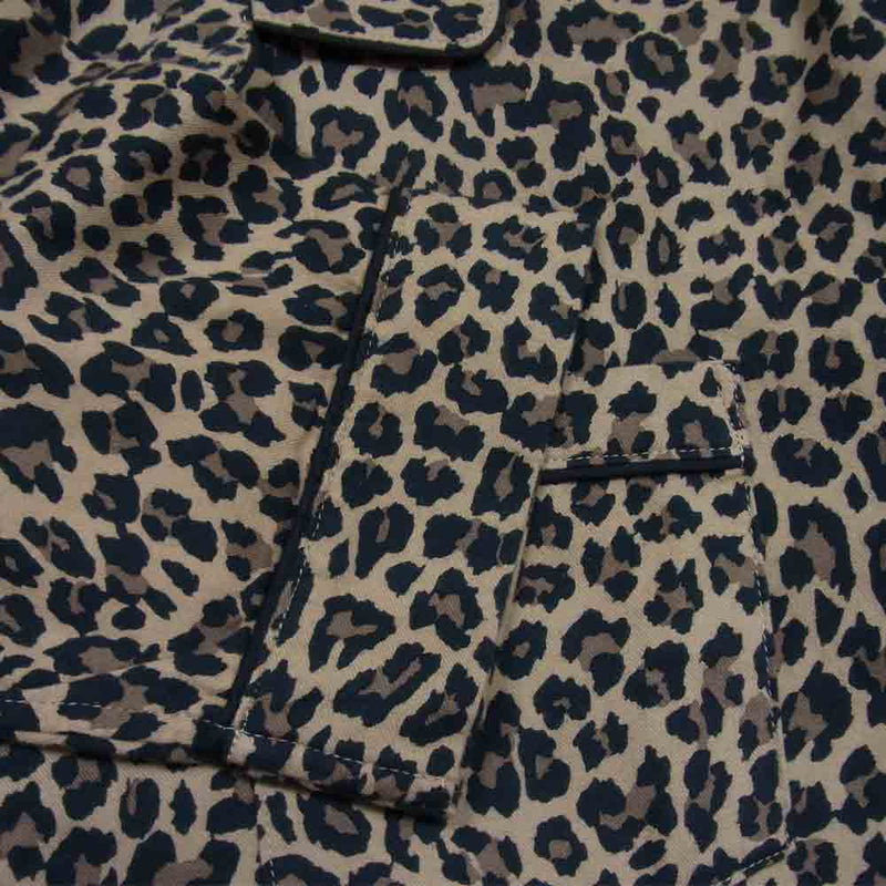 MINEDENIM マインデニム 21AW 2109-4001-67-022 FLANNEL LEOPARD PAJAMA フランネル レオパード セットアップ パジャマシャツ イージーパンツ ライトブラウン系 2【新古品】【未使用】【中古】