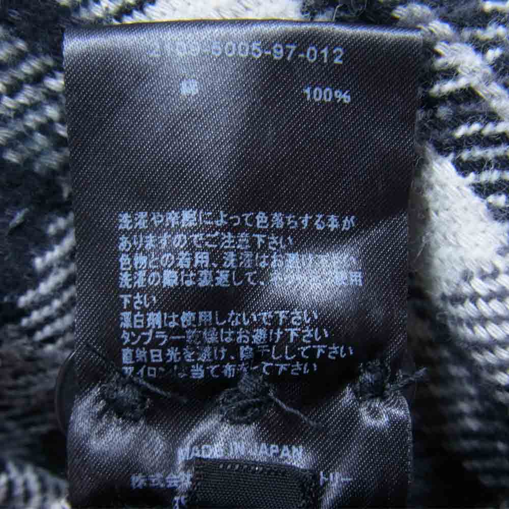 MINEDENIM マインデニム 21AW 2109-5005-97-012 FLANNEL CHECK AND DENIM BIG SH ウォッシュ加工 ヘビーフランネル チェック デニム 切替 ビッグ シャツ ブラック系 1【新古品】【未使用】【中古】