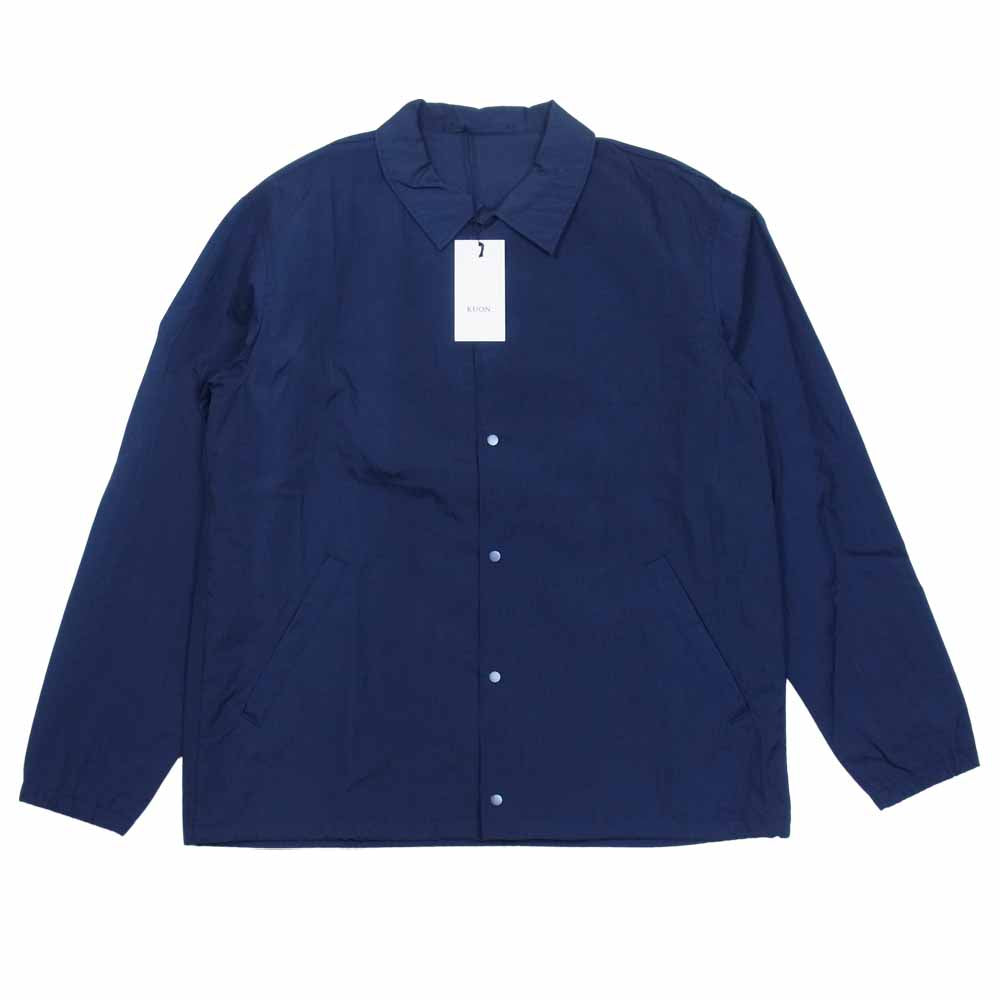 クオン 21SS 2101-JK0104 NYLON COACHES JACKET 塩縮 ナイロン コーチ ジャケット ネイビー系 M【新古品】【未使用】【中古】