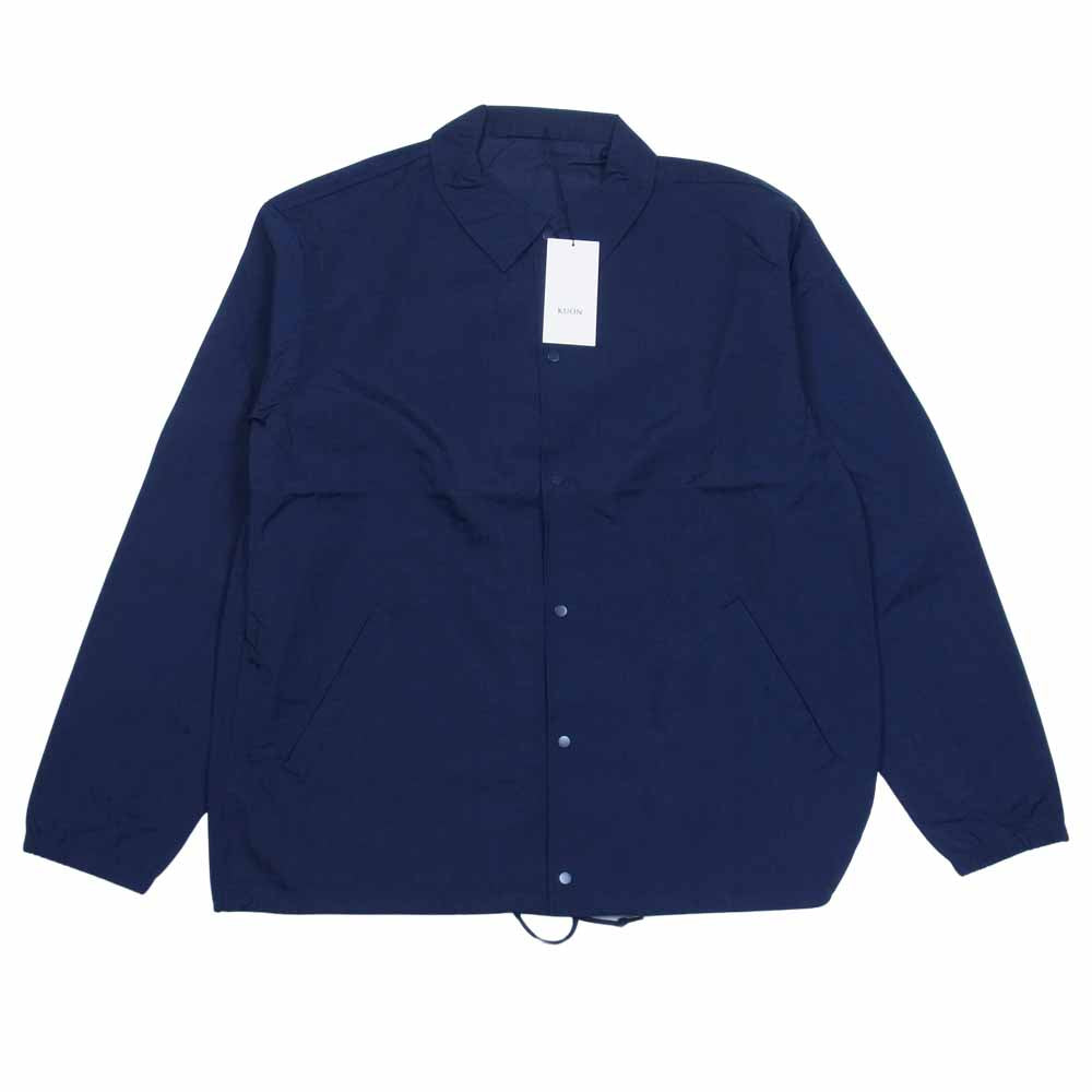 クオン 21SS 2101-JK0104 NYLON COACHES JACKET 塩縮 ナイロン コーチ ジャケット ネイビー系 L【新古品】【未使用】【中古】