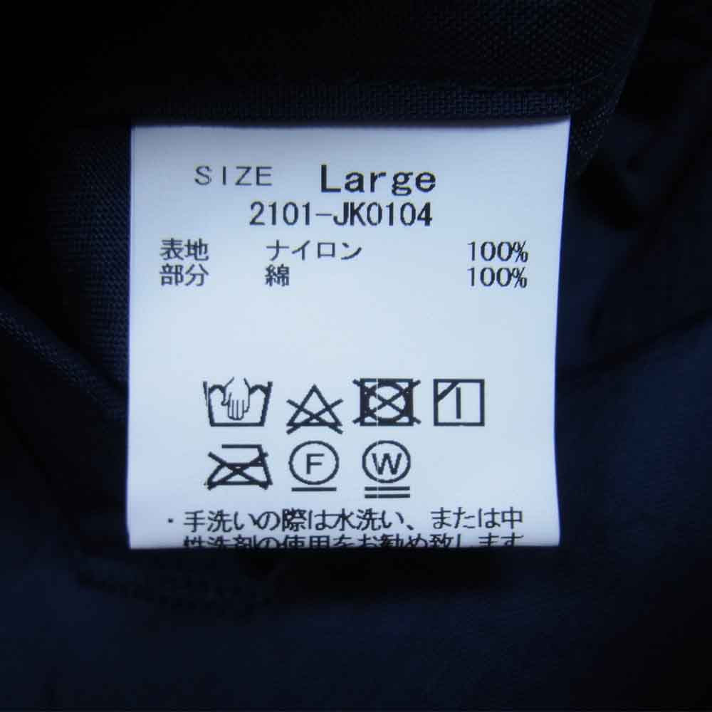 クオン 21SS 2101-JK0104 NYLON COACHES JACKET 塩縮 ナイロン コーチ ジャケット ネイビー系 L【新古品】【未使用】【中古】