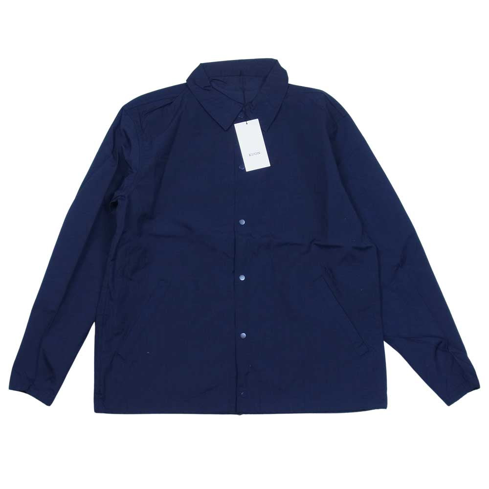 クオン 21SS 2101-JK0104 NYLON COACHES JACKET 塩縮 ナイロン コーチ ジャケット ネイビー系 S【新古品】【未使用】【中古】