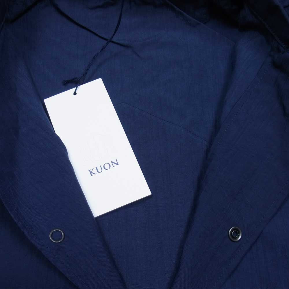 クオン 21SS 2101-JK0104 NYLON COACHES JACKET 塩縮 ナイロン コーチ ジャケット ネイビー系 S【新古品】【未使用】【中古】