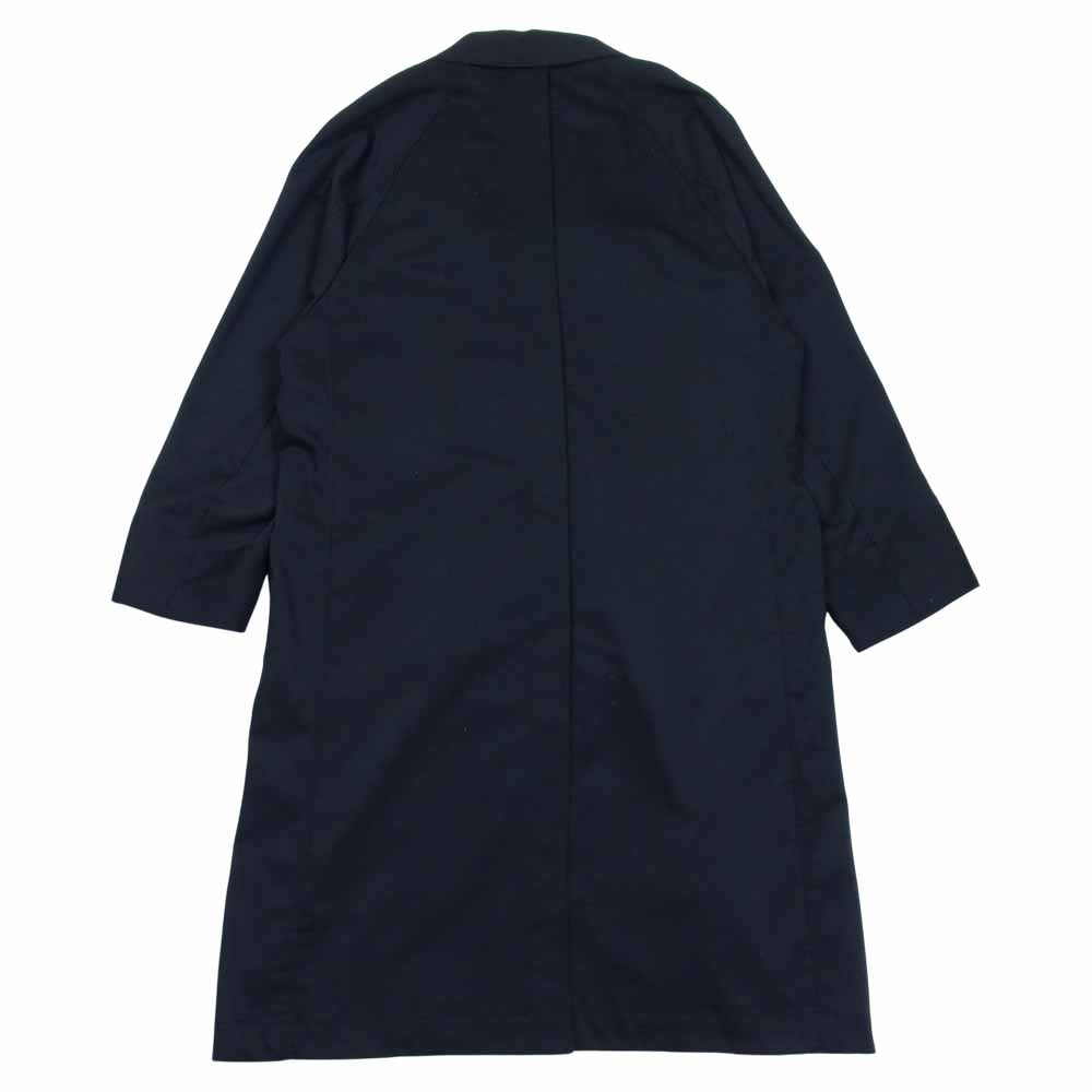 ユハ 10110101 BACK OPEN OVER COAT 本水牛ボタン バックオープン オーバー コート ブラック系 1【新古品】【未使用】【中古】
