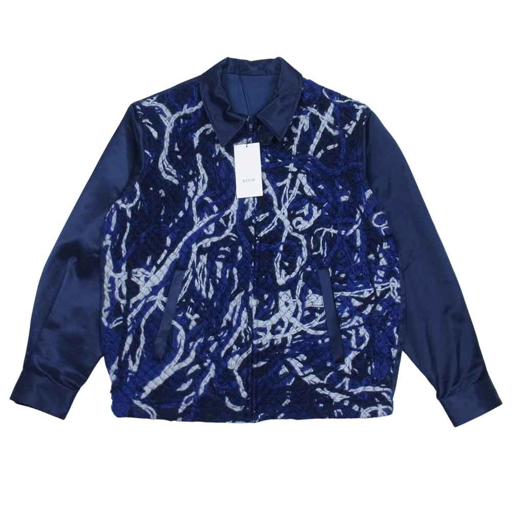 クオン 21AW 141JK040740 TANGLED YARN BLOUSON タングル ヤーン ブルゾン ネイビー系 M【新古品】【未使用】【中古】