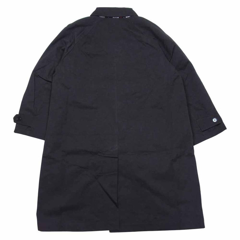 クオン 141CO030533 FANAGE BAL COLLAR COAT 襟裏朽木柄 GK加工 ステンカラー コート ダークブラウン系 L【新古品】【未使用】【中古】