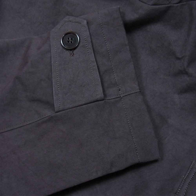 クオン 141CO030533 FANAGE BAL COLLAR COAT 襟裏朽木柄 GK加工 ステンカラー コート ダークブラウン系 L【新古品】【未使用】【中古】