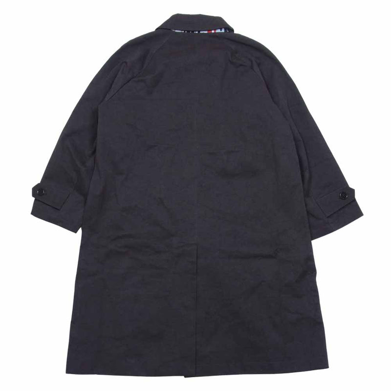 クオン 141CO030533 FANAGE BAL COLLAR COAT 襟裏朽木柄 GK加工 ステンカラー コート ダークブラウン系 S【新古品】【未使用】【中古】