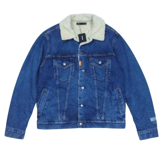 WIND AND SEA ウィンダンシー 20AW 20MND-WAS001-85-032 DENIM BOA GJKT MINEDENIM マインデニム デニム ボア ジャケット インディゴブルー系 3【新古品】【未使用】【中古】
