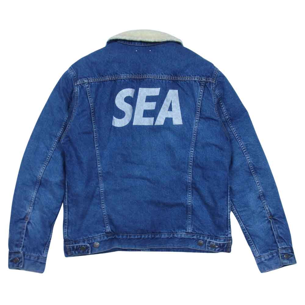 WIND AND SEA ウィンダンシー 20AW 20MND-WAS001-85-032 DENIM BOA GJKT MINEDENIM マインデニム デニム ボア ジャケット インディゴブルー系 3【新古品】【未使用】【中古】