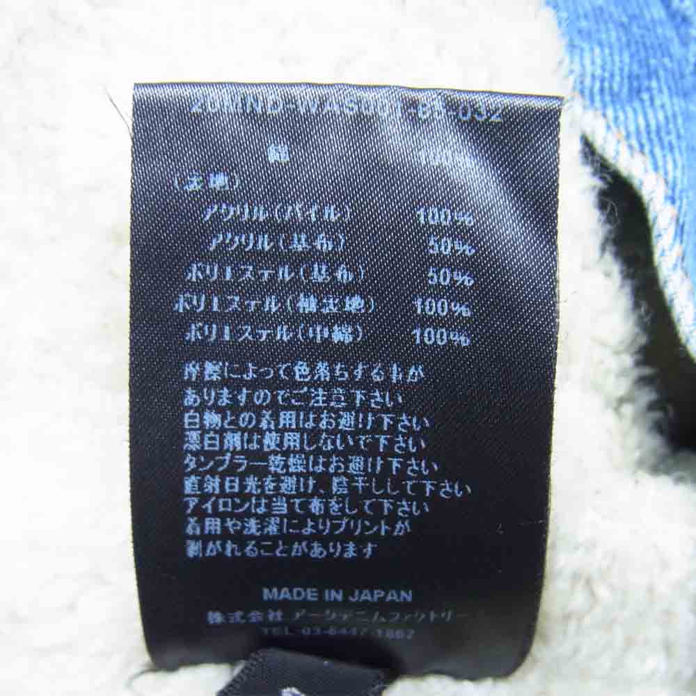 WIND AND SEA ウィンダンシー 20AW 20MND-WAS001-85-032 DENIM BOA GJKT MINEDENIM マインデニム デニム ボア ジャケット インディゴブルー系 3【新古品】【未使用】【中古】