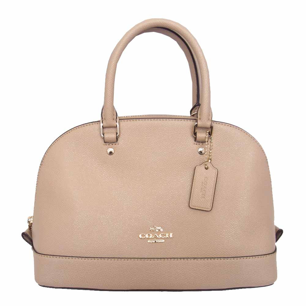 COACH コーチ F57555 ミニ シエラ 2way ショルダー ハンドバッグ  ベージュ系【美品】【中古】