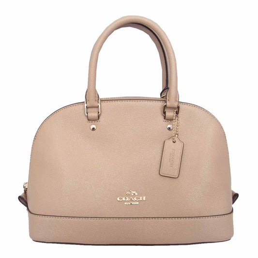 COACH コーチ F57555 ミニ シエラ 2way ショルダー ハンドバッグ  ベージュ系【美品】【中古】