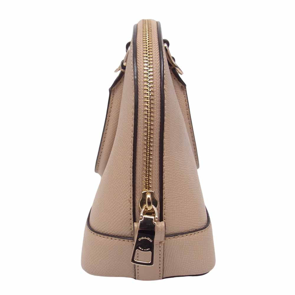 COACH コーチ F57555 ミニ シエラ 2way ショルダー ハンドバッグ  ベージュ系【美品】【中古】