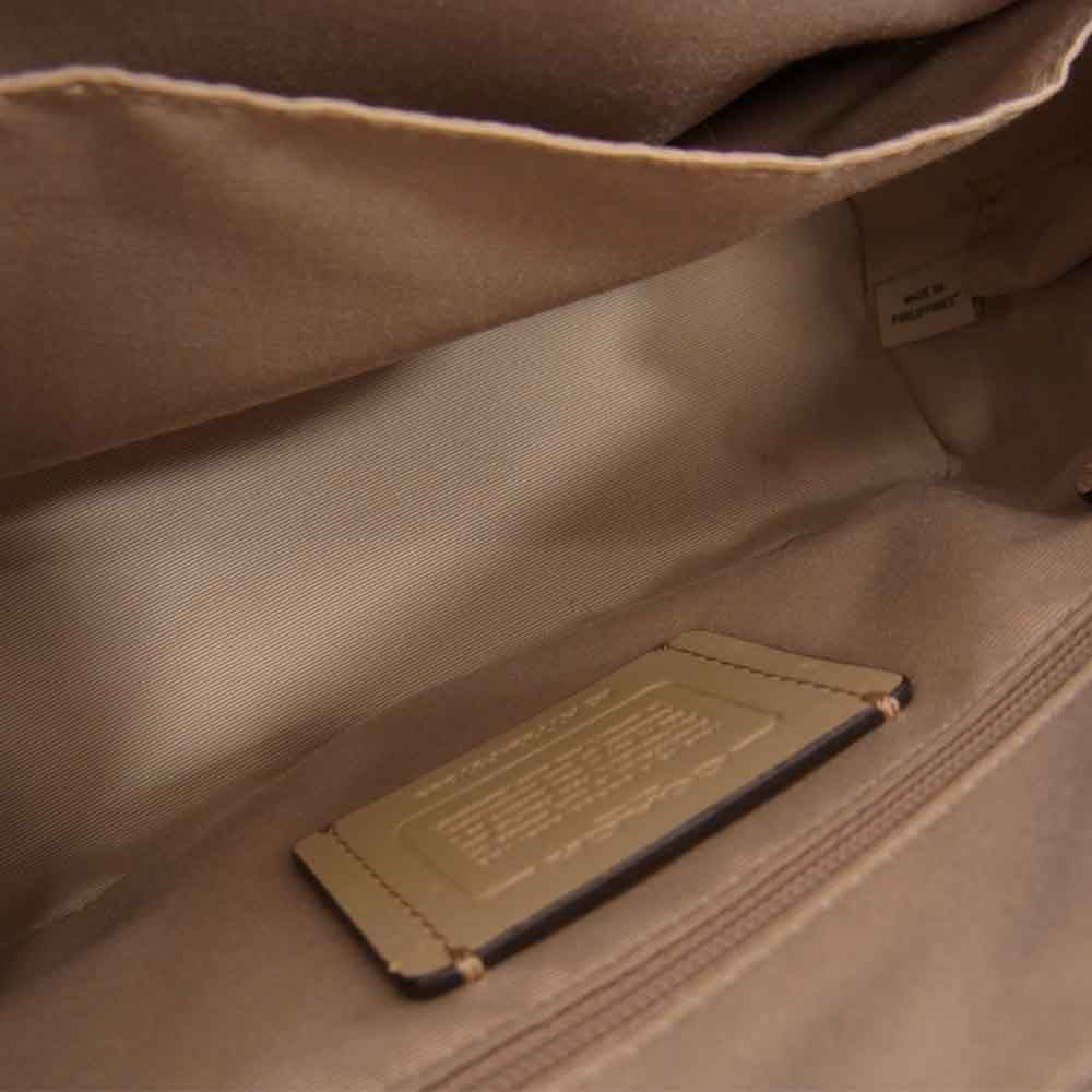 COACH コーチ F57555 ミニ シエラ 2way ショルダー ハンドバッグ  ベージュ系【美品】【中古】