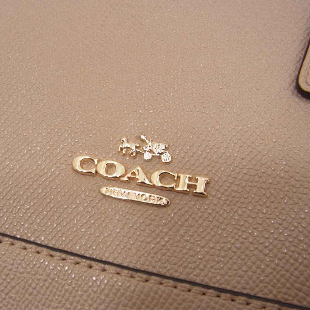 COACH コーチ F57555 ミニ シエラ 2way ショルダー ハンドバッグ  ベージュ系【美品】【中古】