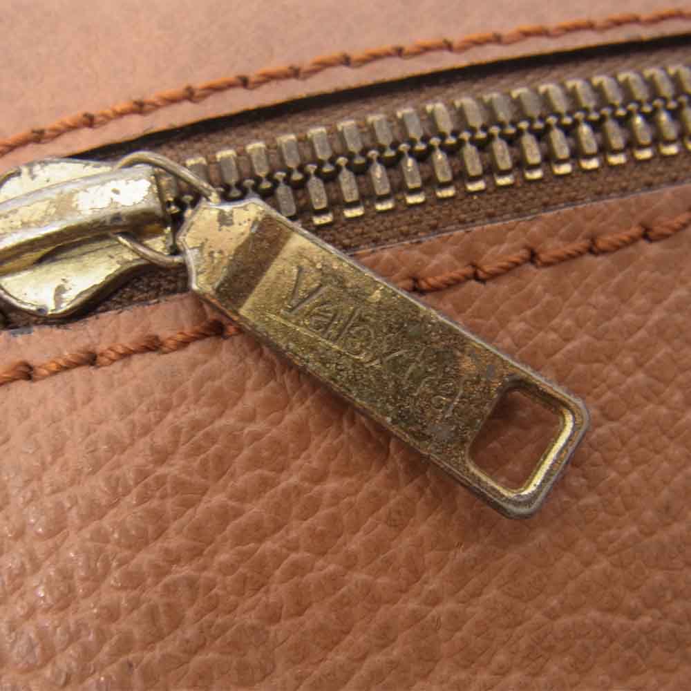 ヴァレクストラ  レザー クラッチ セカンド バッグ  ブラウン系【中古】