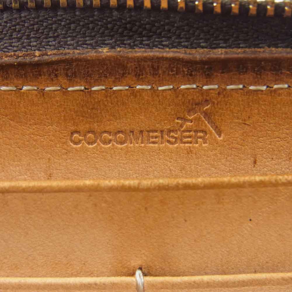 COCOMEISTER ココマイスター マットーネ オーバーザ ウォレット ラウンドジップ レザー 財布 ブラウン系【中古】