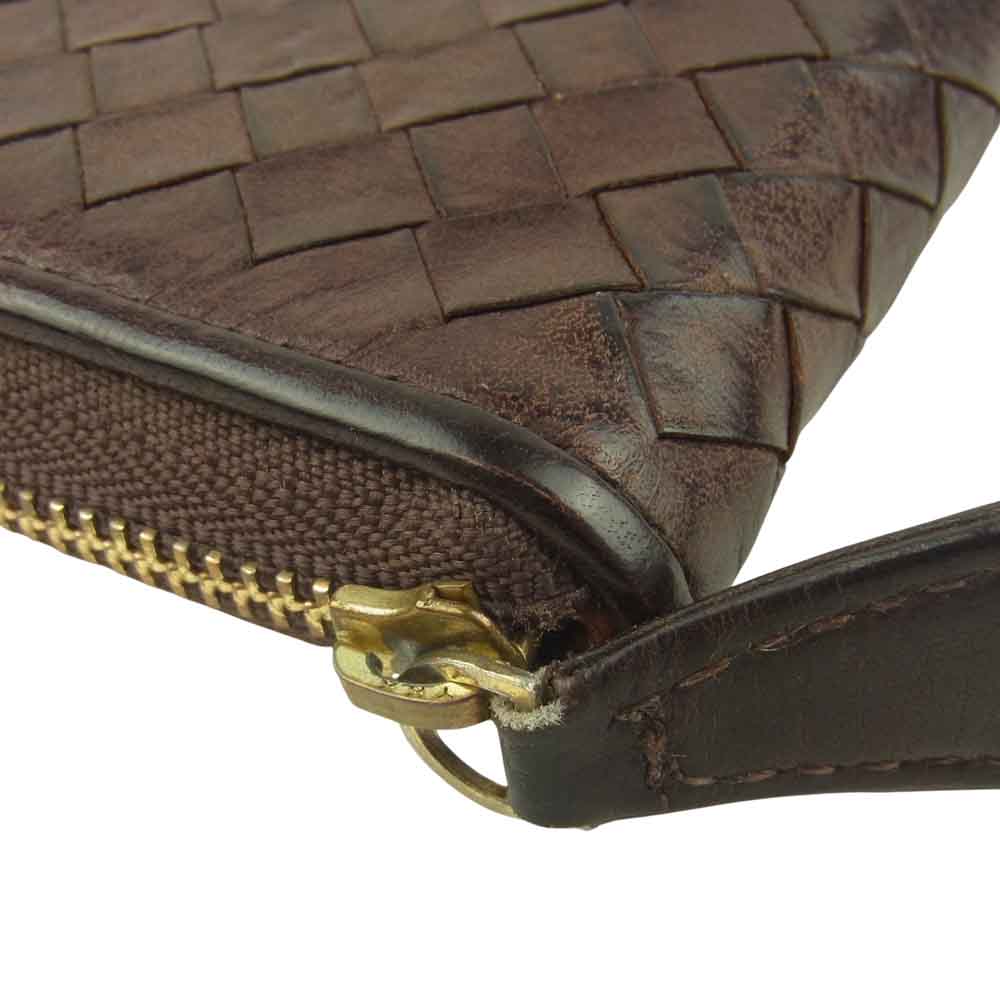 COCOMEISTER ココマイスター マットーネ オーバーザ ウォレット ラウンドジップ レザー 財布 ブラウン系【中古】