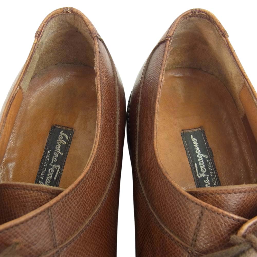 Salvatore Ferragamo サルヴァトーレフェラガモ Uチップ レザー ビジネス シューズ ライトブラウン系 9　2E【中古】