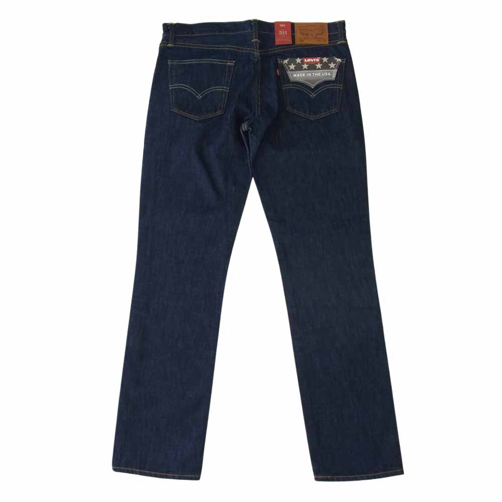 Levi's リーバイス 045112300 米国製 511 SLIM ホワイト オーク コーンミルズ 14oz デニム パンツ インディゴブルー系 34【新古品】【未使用】【中古】