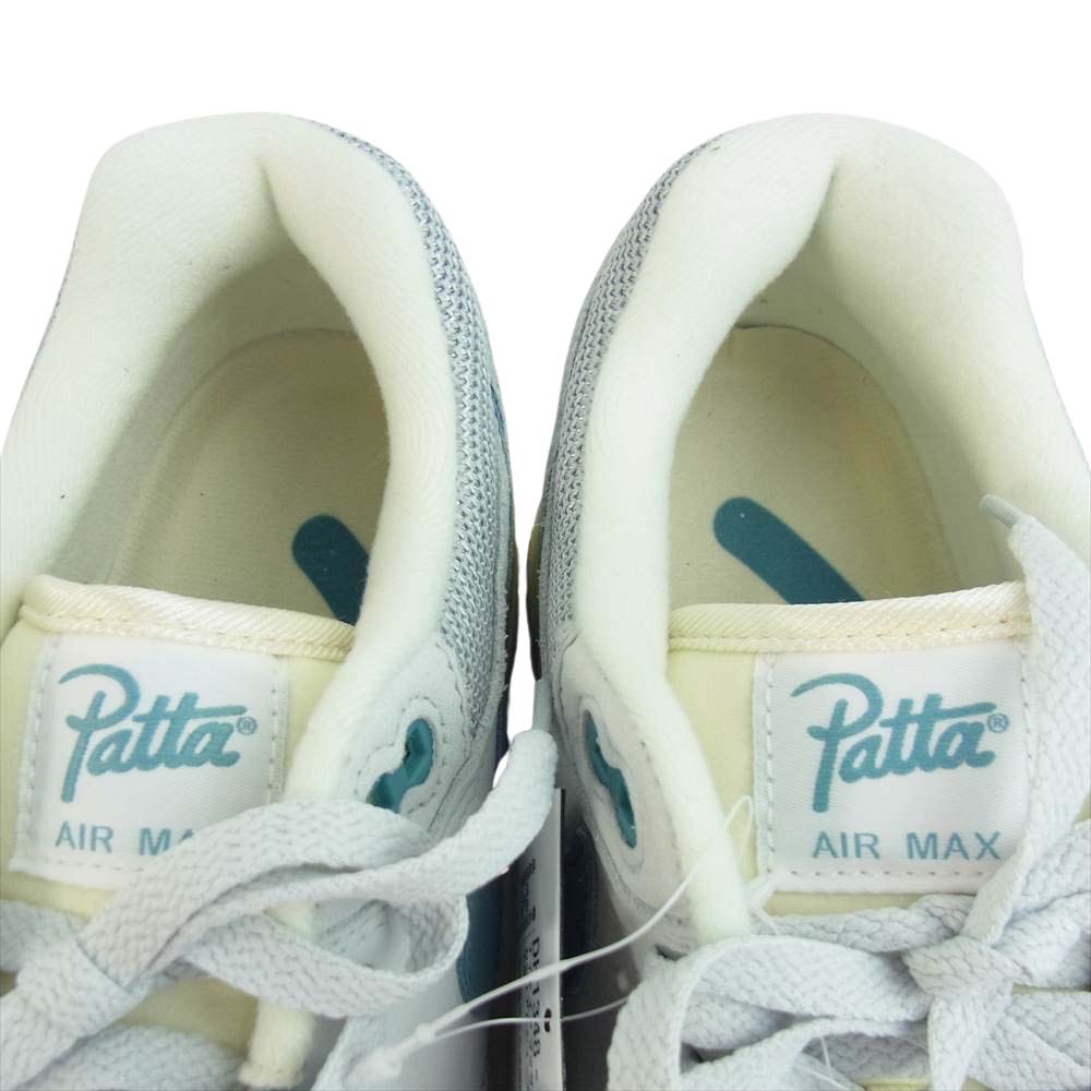 NIKE ナイキ 21AW DH1348-004 PATTA AIR MAX 1 NOISE AQUA パタ エアマックス ワン ノイズアクア スニーカー ライトブルー系 28.5cm【新古品】【未使用】【中古】