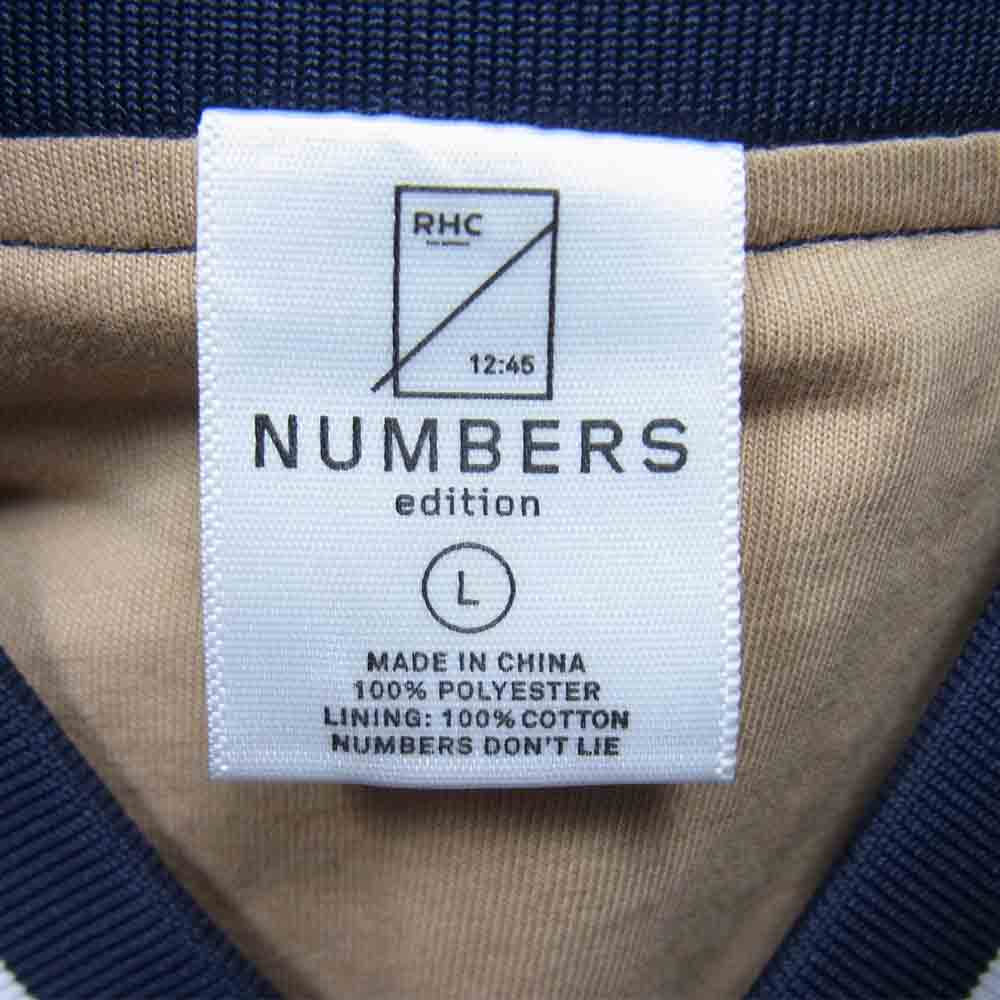 Ron Herman ロンハーマン × Numbers Edition RHC刺繍 ナンバーズ エディション ブルゾン スタジャン ネイビー系 L【中古】
