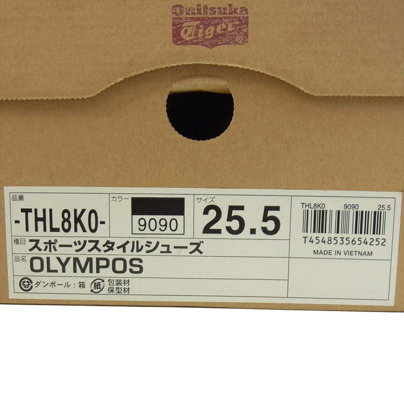 オニツカタイガー THL8KO OLYMPOS ローカット スニーカー ブラック系 25.5cm【中古】