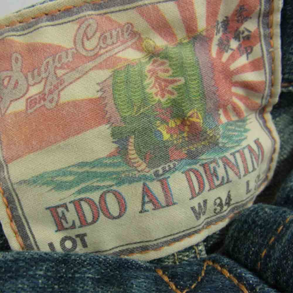 SUGAR CANE シュガーケーン 江戸藍 砂糖黍 デニム パンツ インディゴブルー系 34【中古】