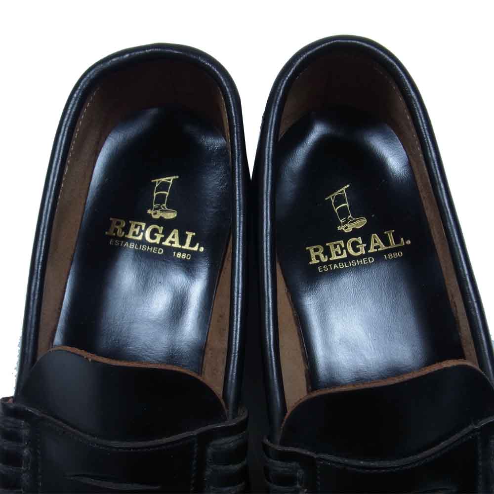 REGAL リーガル 2177 レザー コイン ローファー ダークブラウン系 23.5cm【中古】