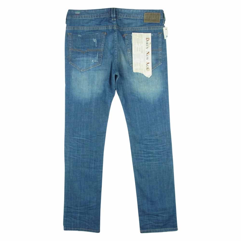 DIESEL ディーゼル THAVAR 008X2 SLIM SKINNY スリム スキニー ダメージ加工 デニム パンツ インディゴブルー系 32【新古品】【未使用】【中古】
