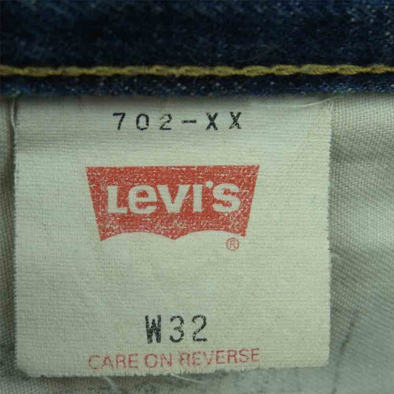 Levi's リーバイス 702-XX ボタンフライ シンチバック デニム パンツ 日本製 インディゴブルー系 W32 L36【中古】