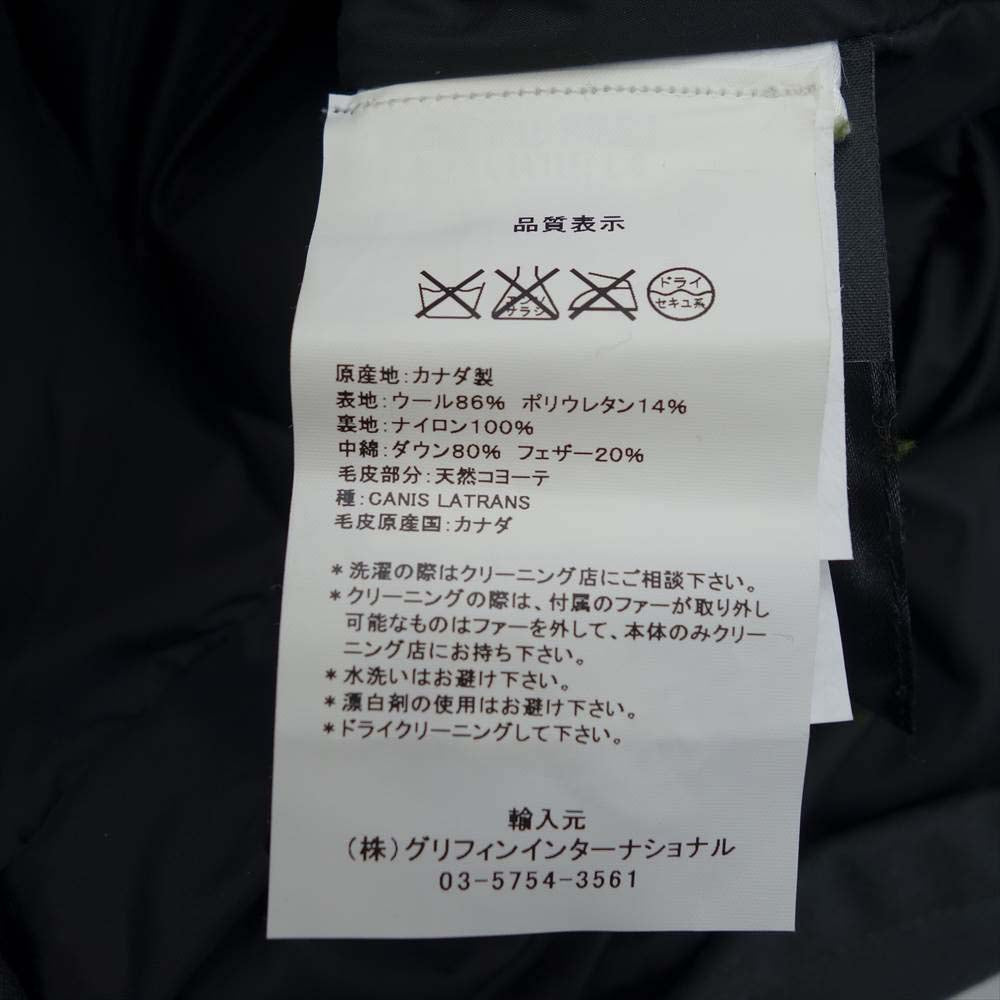 CANADA GOOSE カナダグース 国内正規 EDIFICE別注 3447JM R RED CLIFE WOOL JASPER レッドクリフ ウールジャスパー ダウン ジャケット GRAPHITE L【中古】