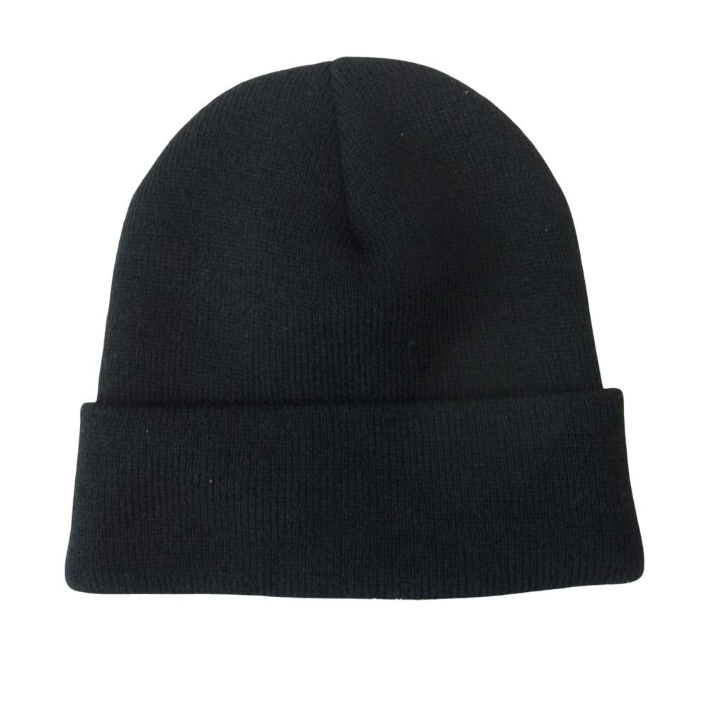 STUSSY ステューシー ロゴ ビーニー ニットキャップ ブラック系【中古】