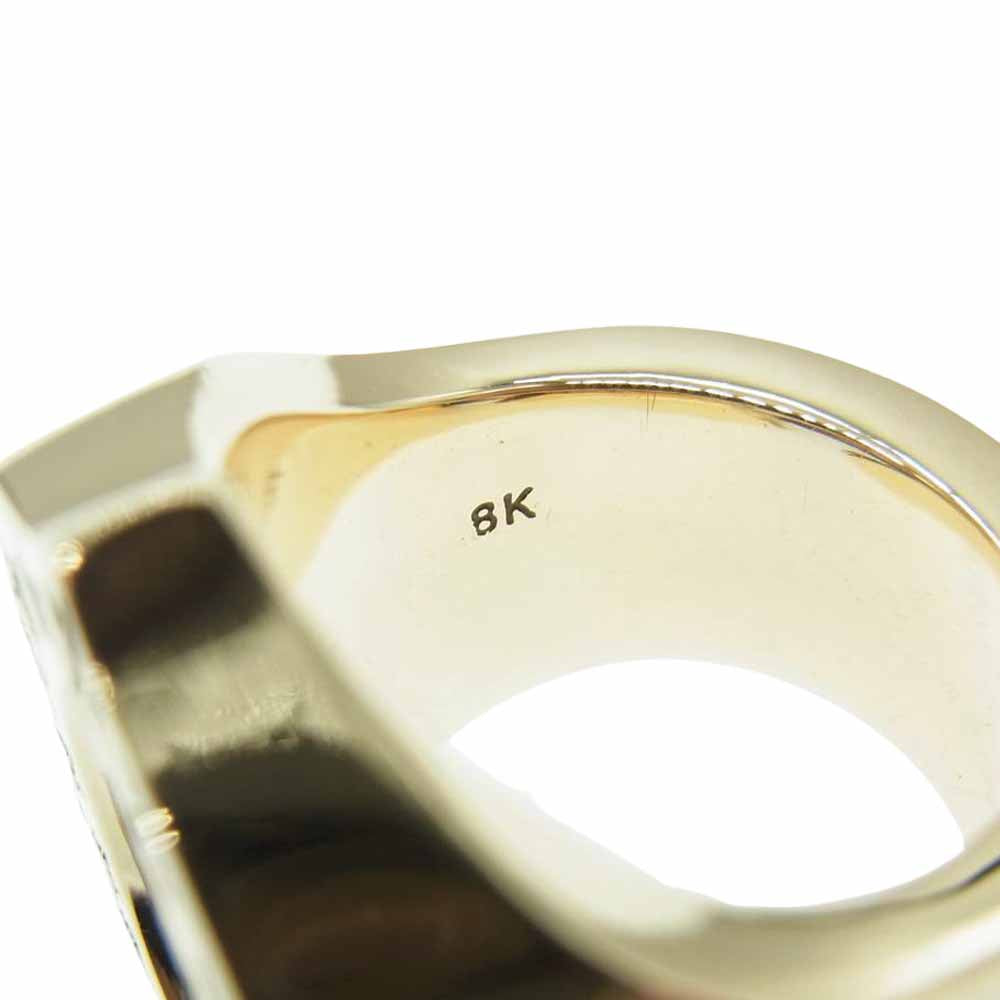 TENDERLOIN テンダーロイン 新品仕上げ済み T-H.S RING STONE 8K ダイヤ ホースシュー リング ゴールド系【極上美品】【中古】