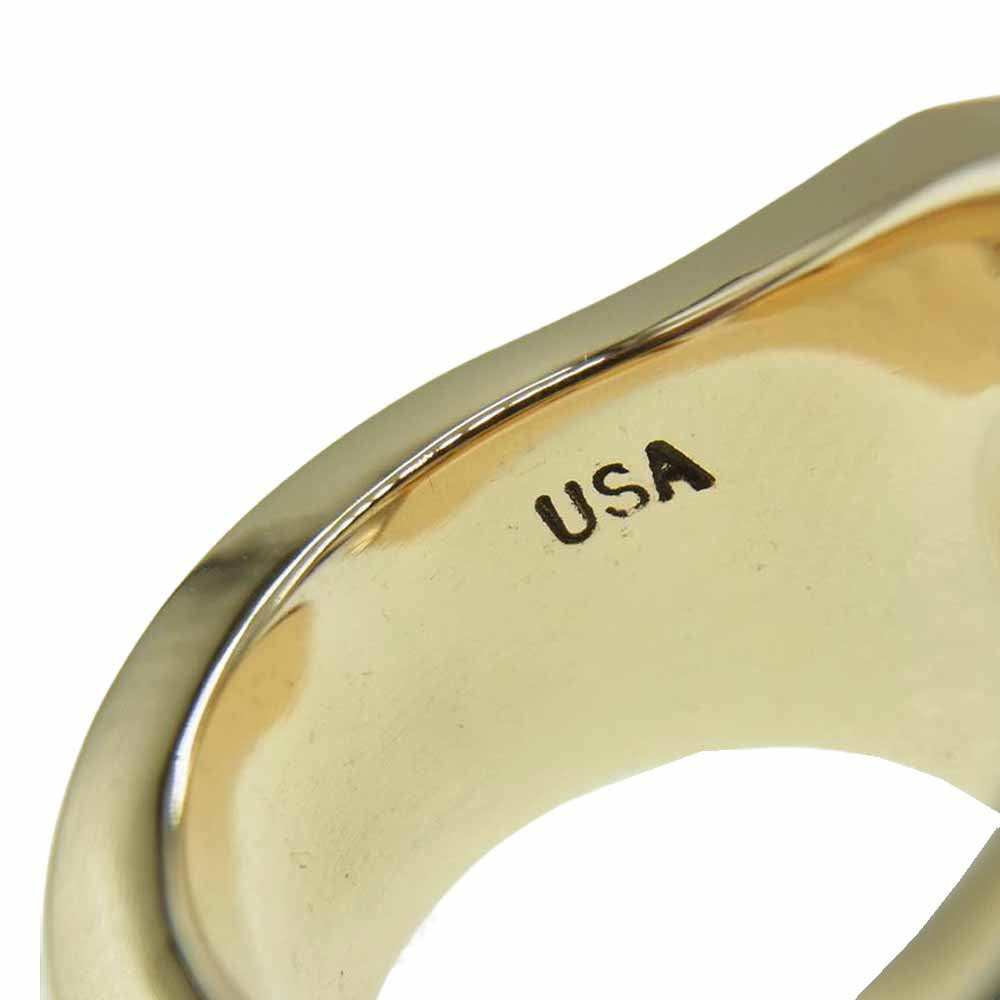 TENDERLOIN テンダーロイン 新品仕上げ済み T-H.S RING STONE 8K ダイヤ ホースシュー リング ゴールド系【極上美品】【中古】