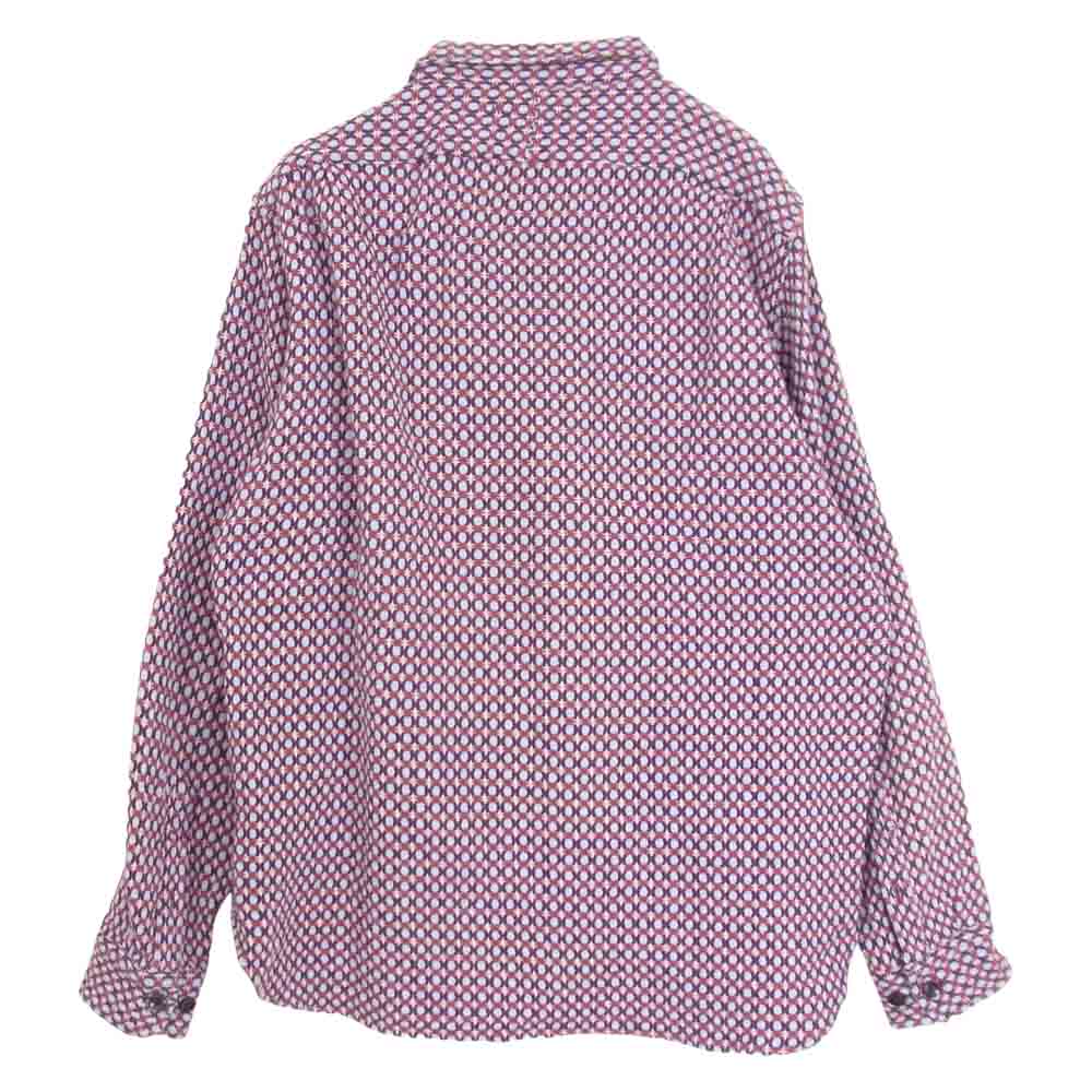 ティグルブロカンテ ツイード コットン シャツ  エンジ系 L【中古】