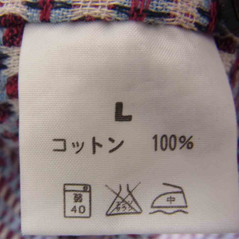 ティグルブロカンテ ツイード コットン シャツ  エンジ系 L【中古】